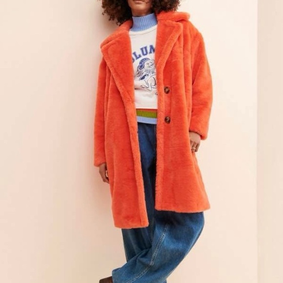 Steve Madden Neon Coral Maxwell Coat - Picture 1 of 4